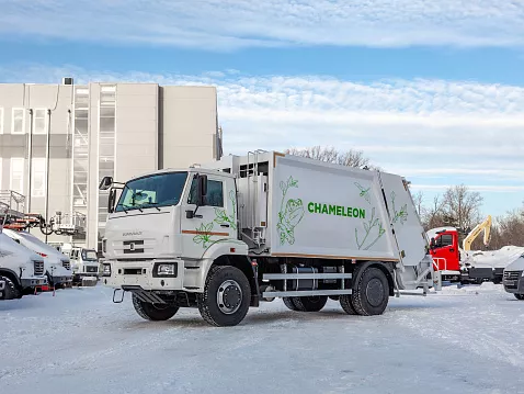 Мусоровоз с задней загрузкой Chameleon МТБ-16. На шасси КАМАЗ-53605.