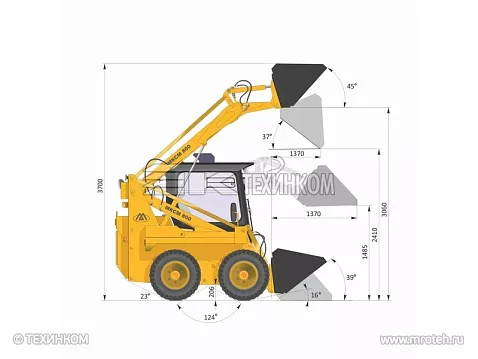 Мини-погрузчик с бортовым поворотом МКСМ 800Н